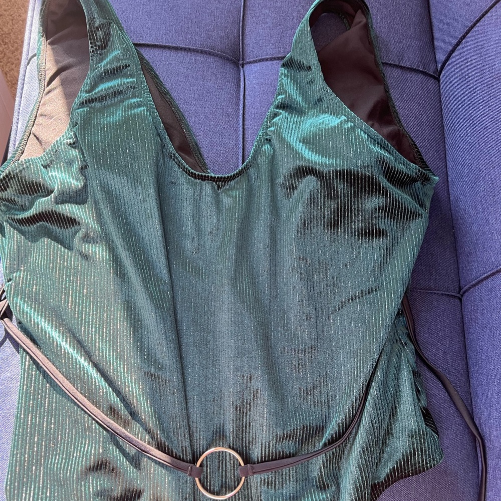 Velvet one piece swimsuit